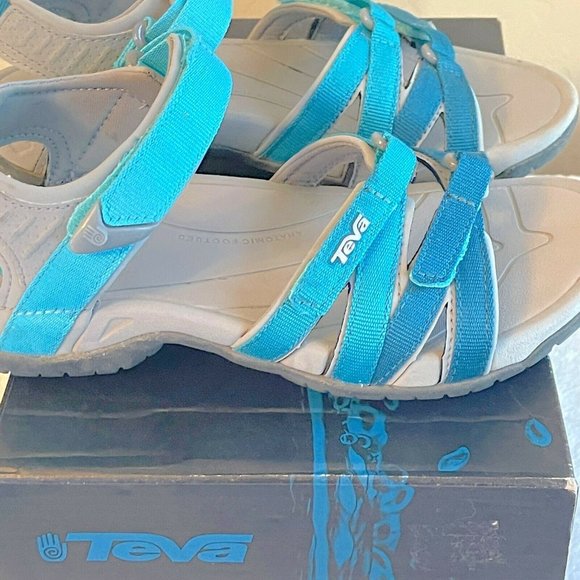 Teva Sandals 5 Tirra 4266 Lake Blue Gradient Sport Sandals Excellent Condition!! - Picture 8 of 12